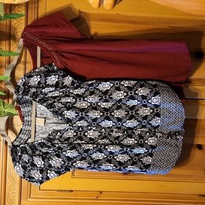 2 faded glory blouses